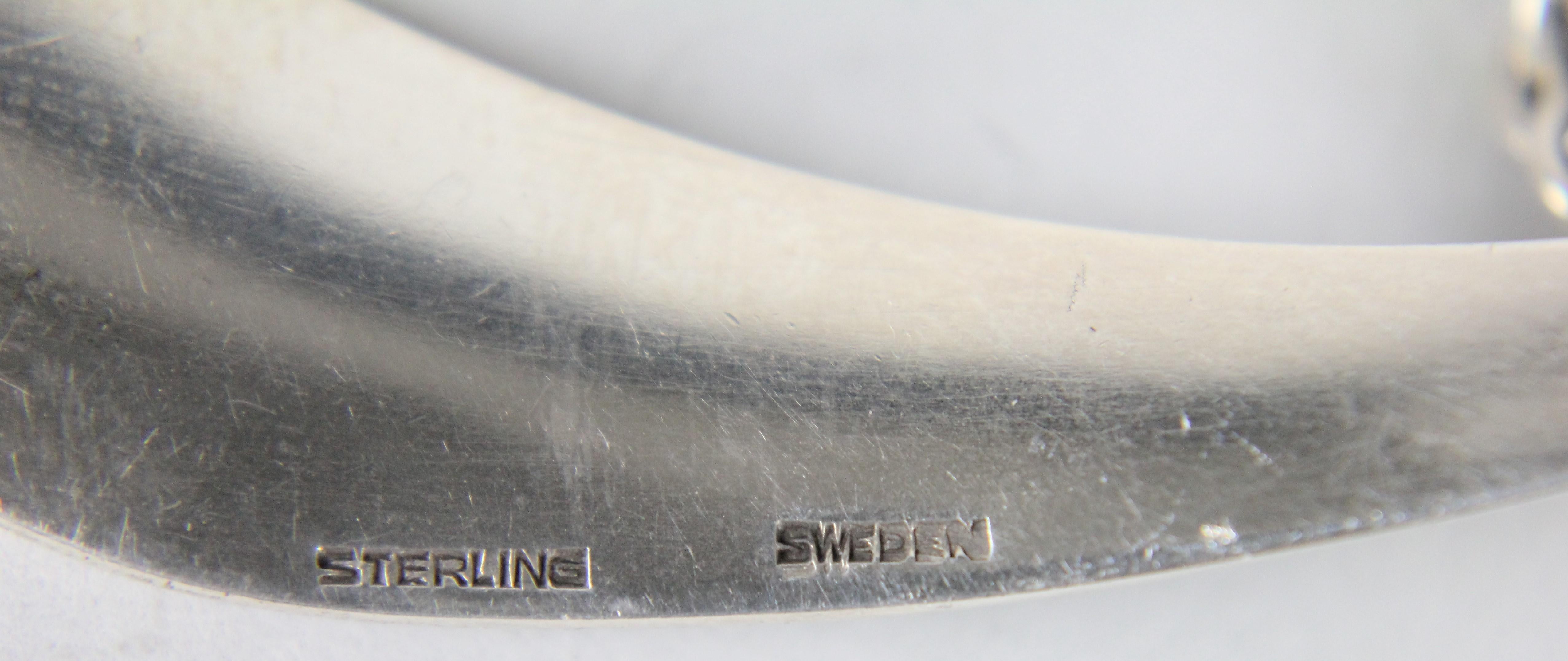 Swedish Modern Borgila Necklace, Sterling Silver and Enamel For Sale 6