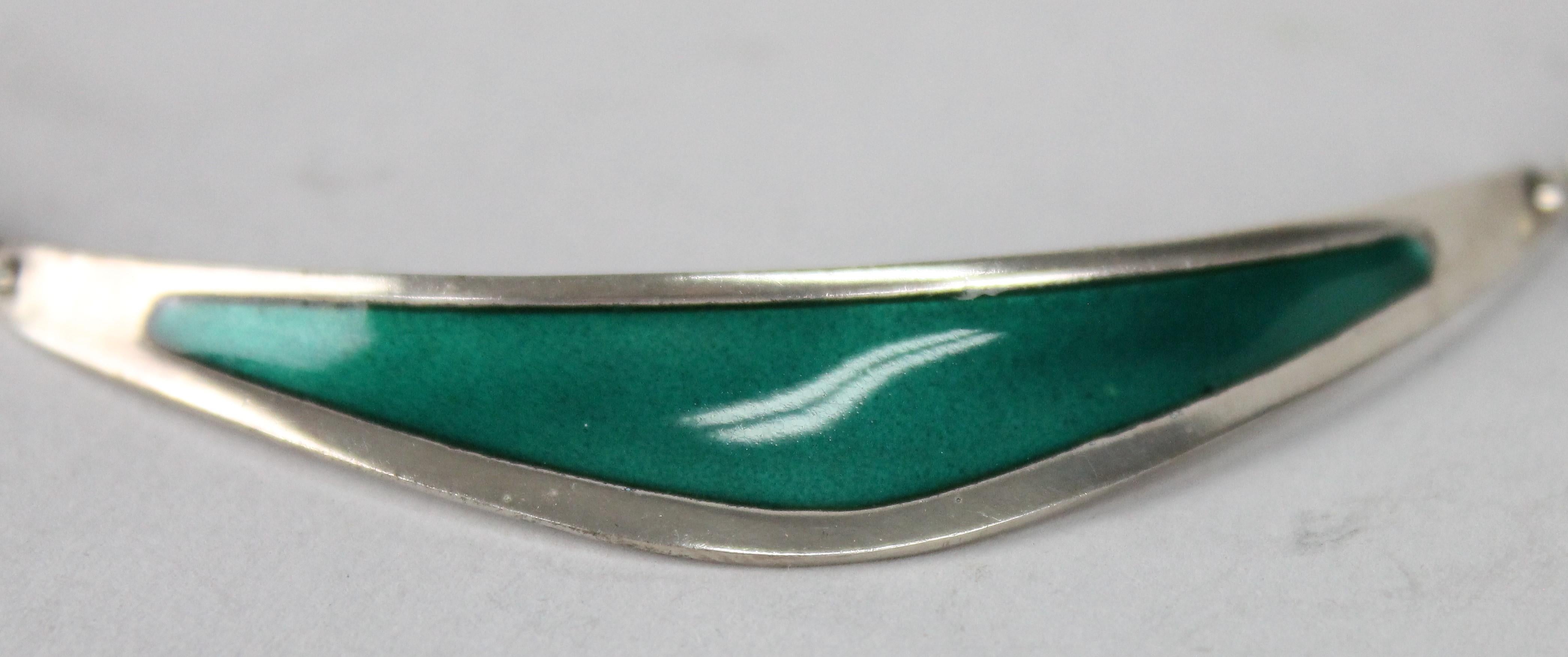 Collana Borgila Moderna Svedese, Argento e Smalto in vendita 3