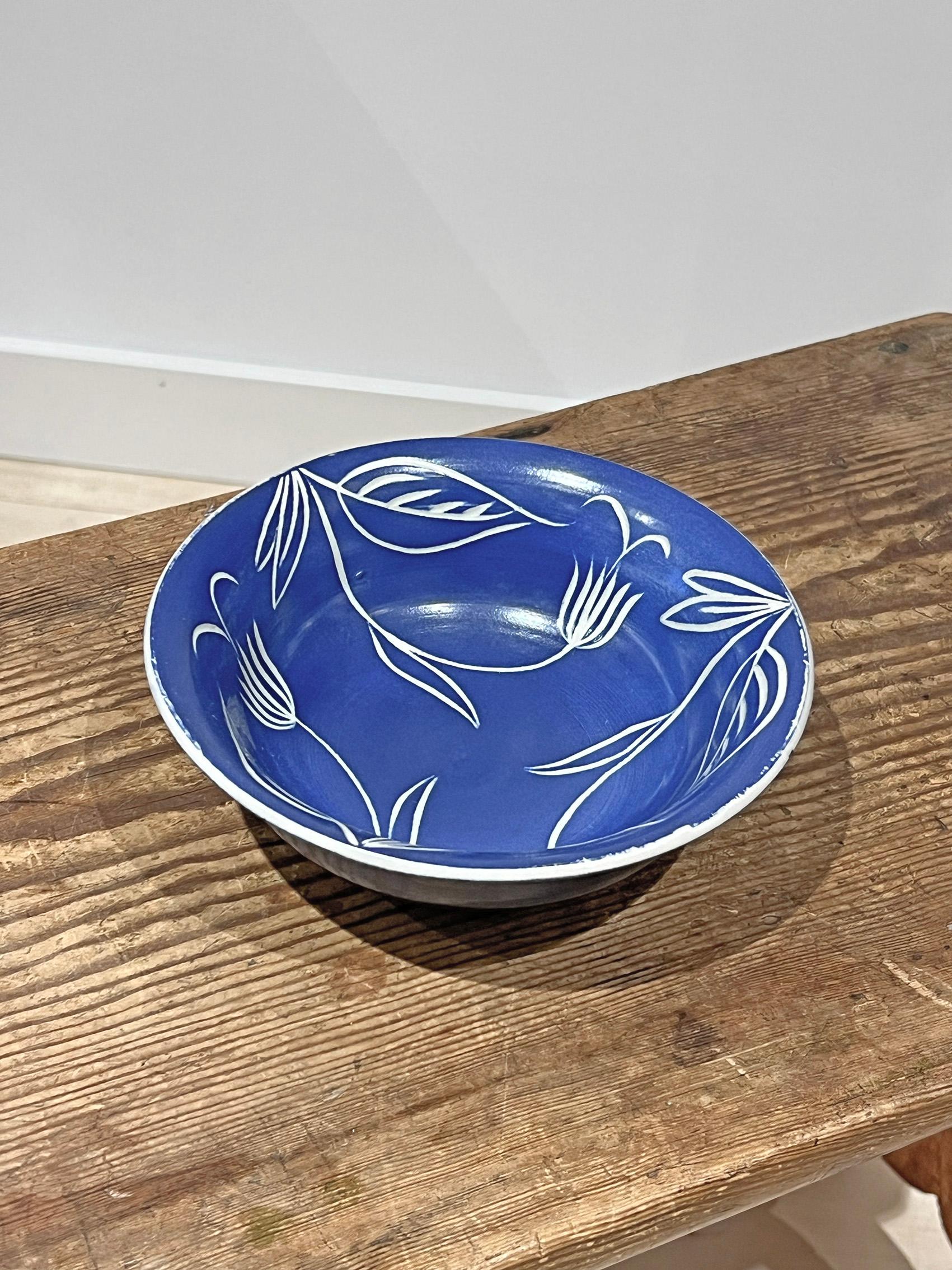 Scandinavian Modern Swedish Modern Bowl, Glazed Earthenware, Bo Fajans, Design Eva Jancke-Björk For Sale
