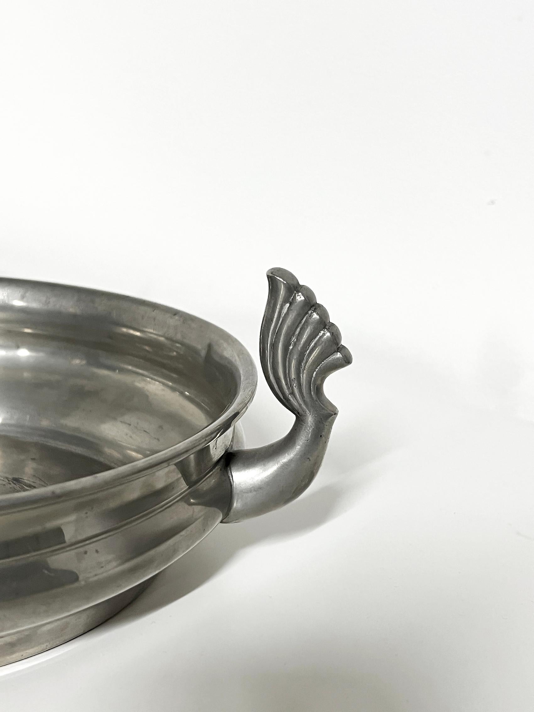Mid-20th Century Swedish Modern Bowl in Pewter by CG Hallberg, 1930 For Sale