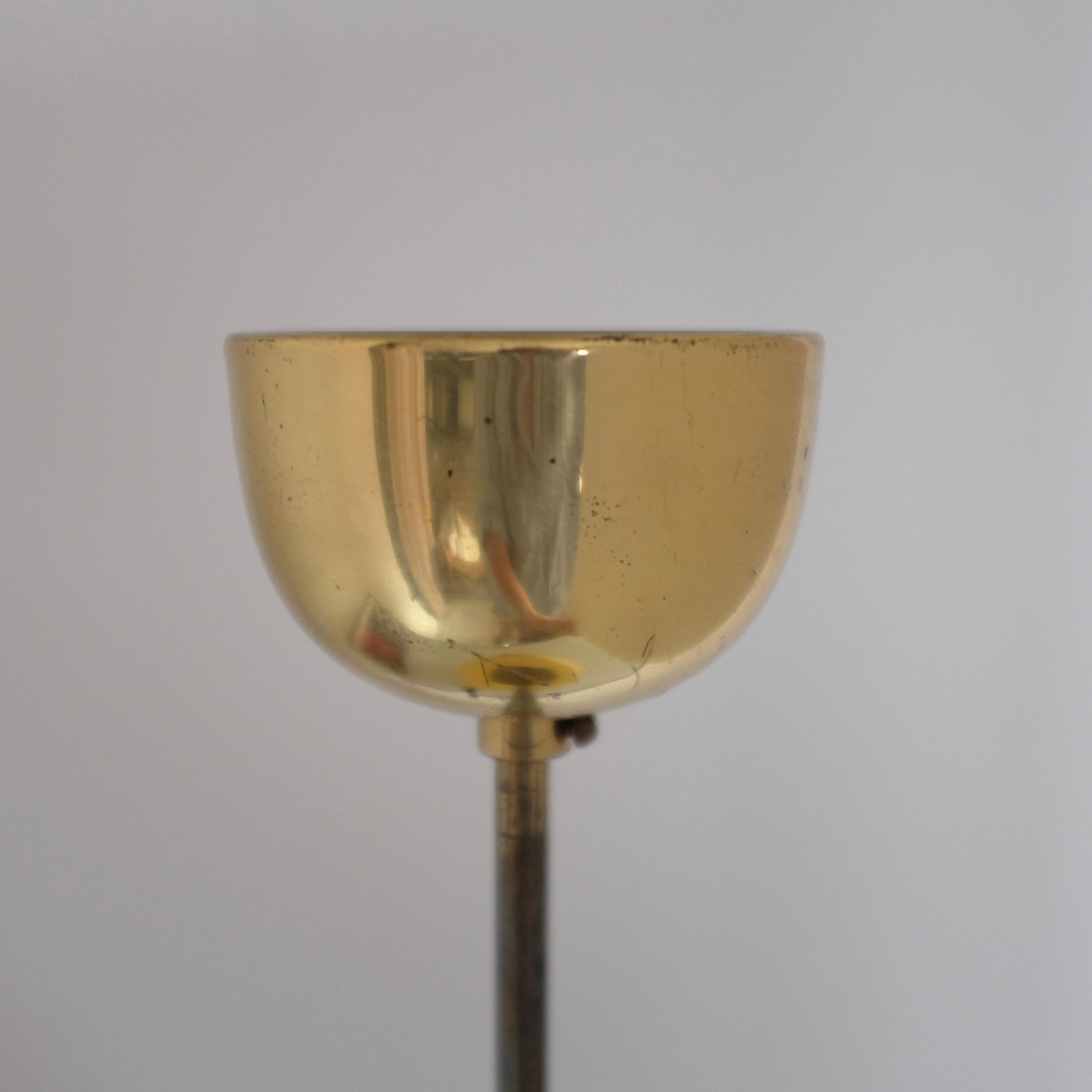 Swedish Modern Brass and Glass Pendant For Sale 4