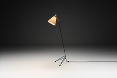 Lampada da terra moderna svedese in ottone e metallo, Svezia, anni '50
