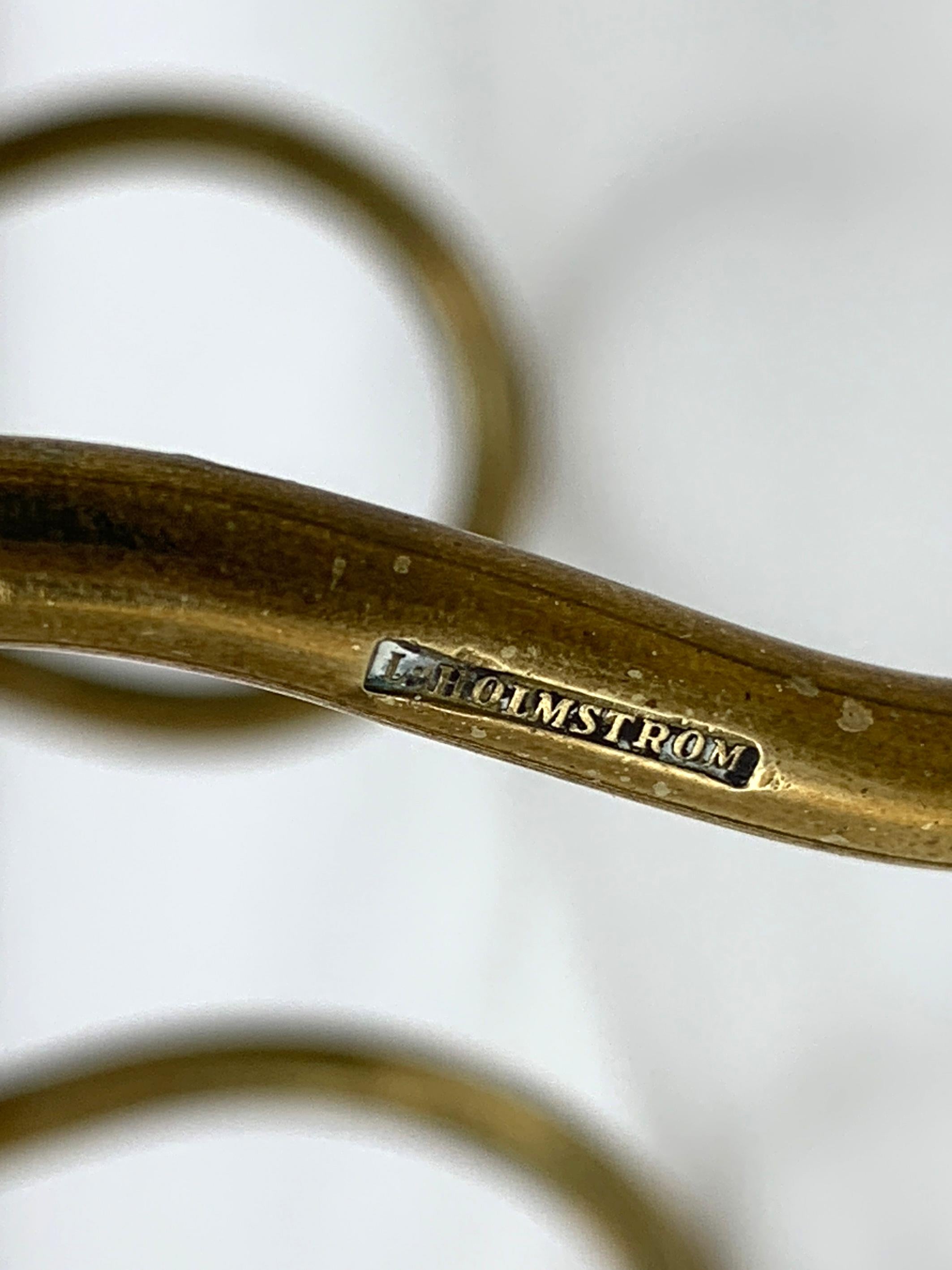 Swedish Modern Brass Candelabra by Lars Holmström for Svenskt Tenn, 1950 For Sale 3