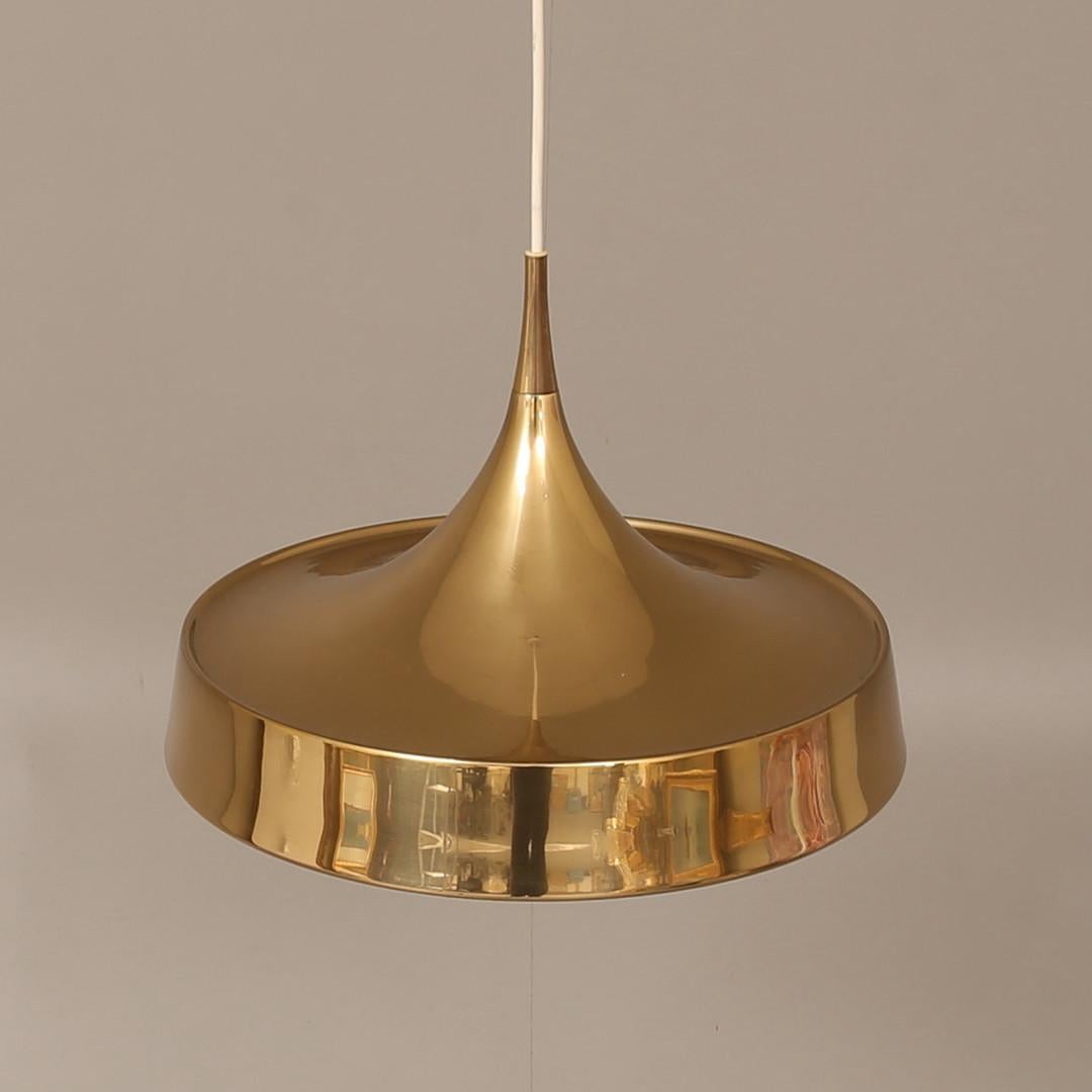 Swedish Modern Brass Ceiling Lamp by Bergboms In Good Condition In Uccle, BE