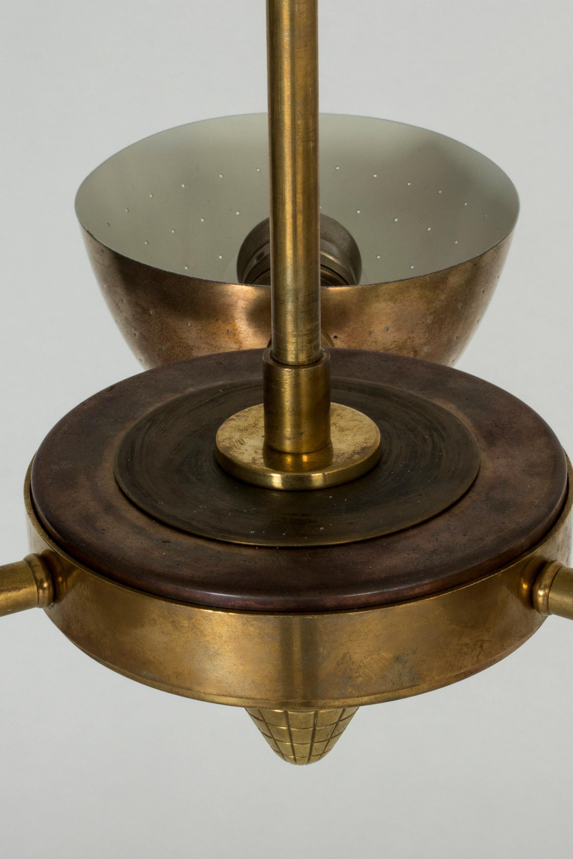 Swedish Modern Brass Ceiling Light 7