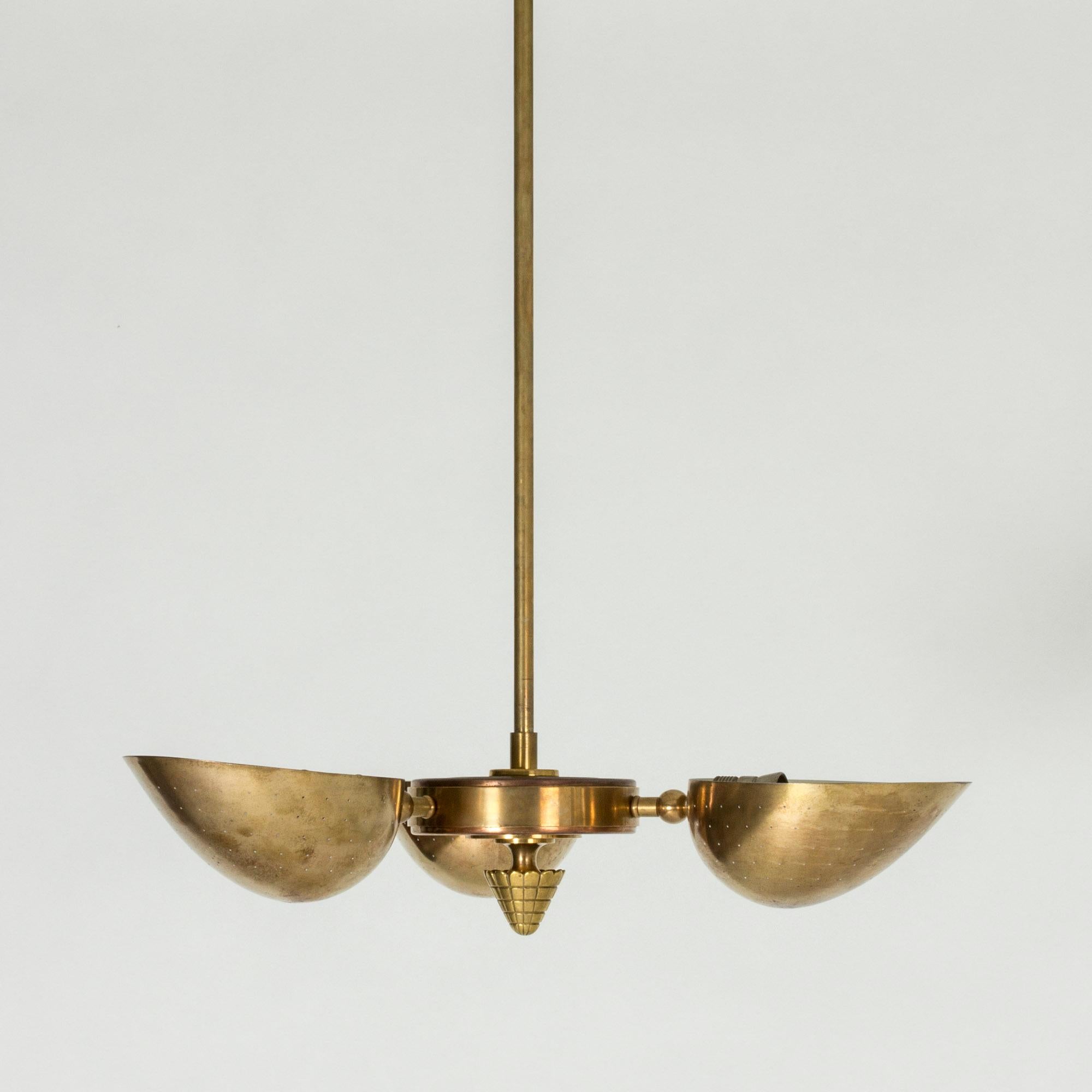 Swedish Modern Brass Ceiling Light In Good Condition In Stockholm, SE