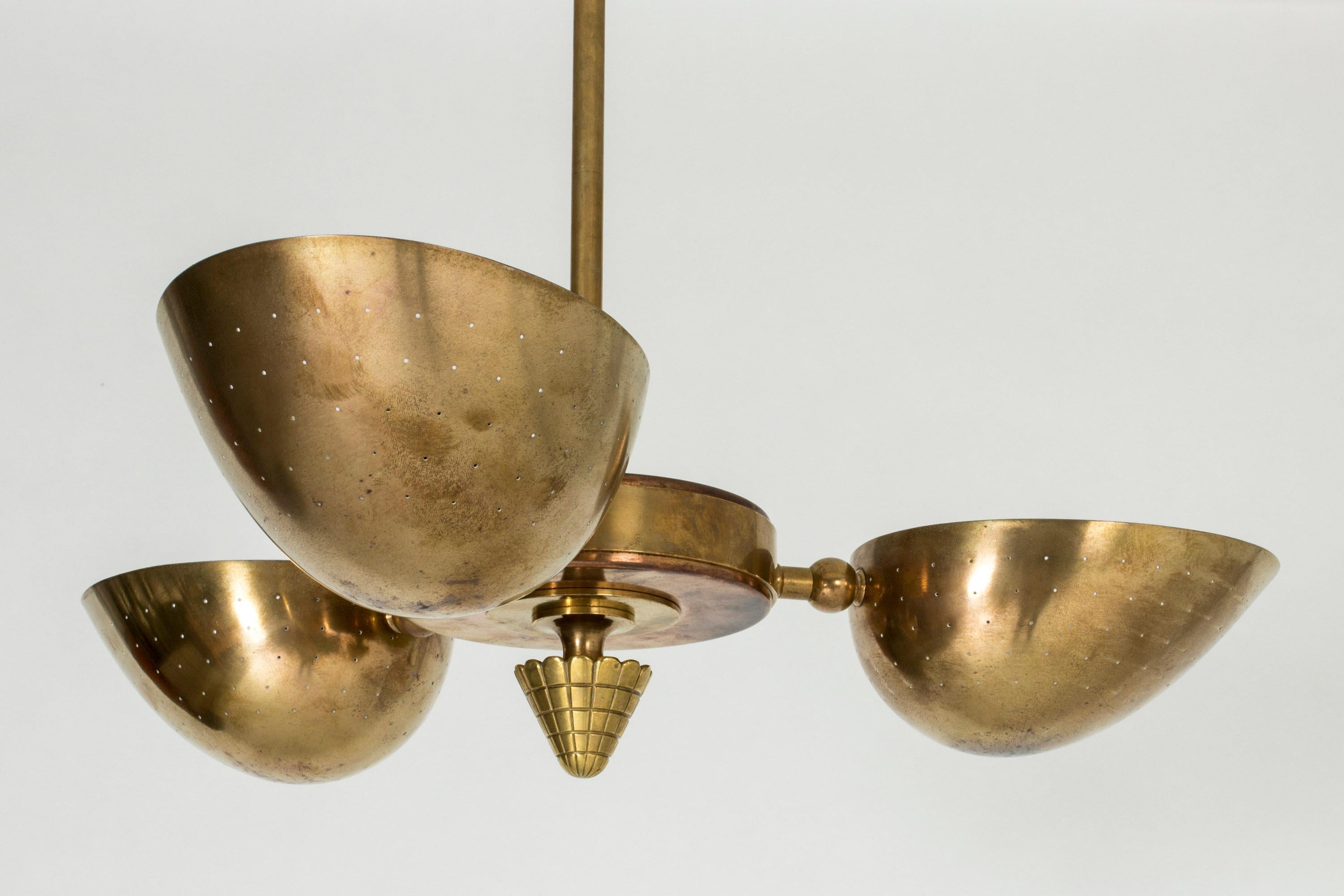 Swedish Modern Brass Ceiling Light 2