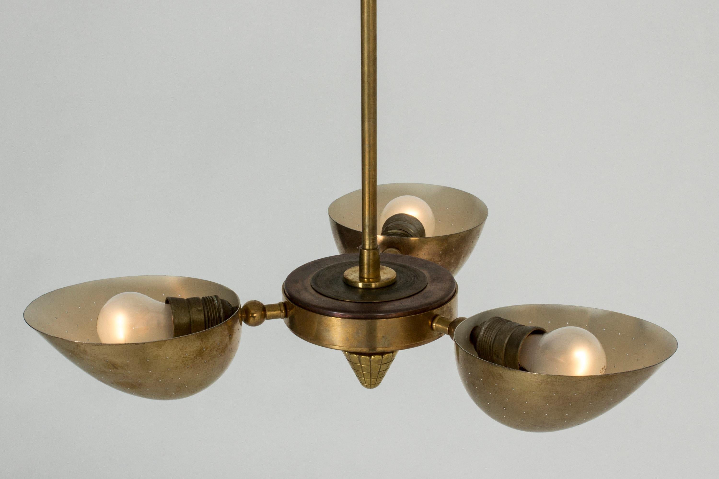 Swedish Modern Brass Ceiling Light 3