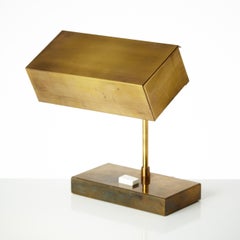 Swedish Modern Brass Desk Lamp, 1970s