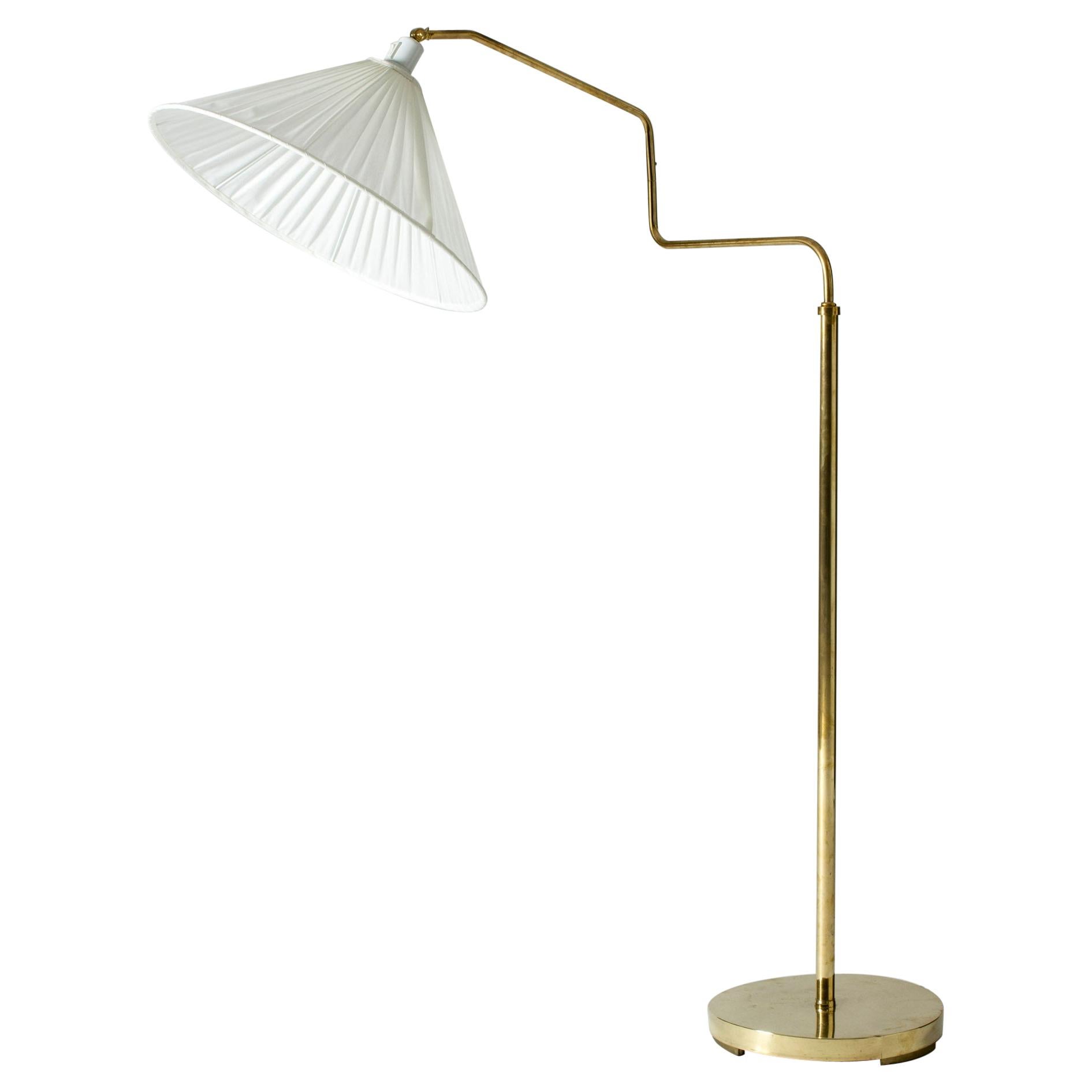 Swedish Modern Brass Floor Lamp, 1940s For Sale at 1stDibs