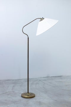 Swedish modern brass floor lamp by Bertil Brisborg for Nordiska Kompaniet