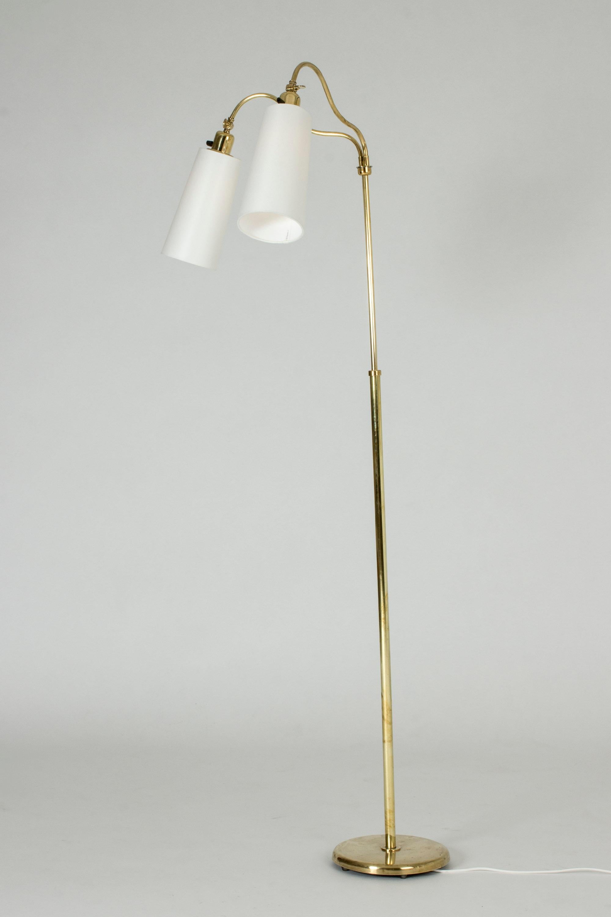 Swedish Modern Brass Floor Lamp In Good Condition For Sale In Stockholm, SE