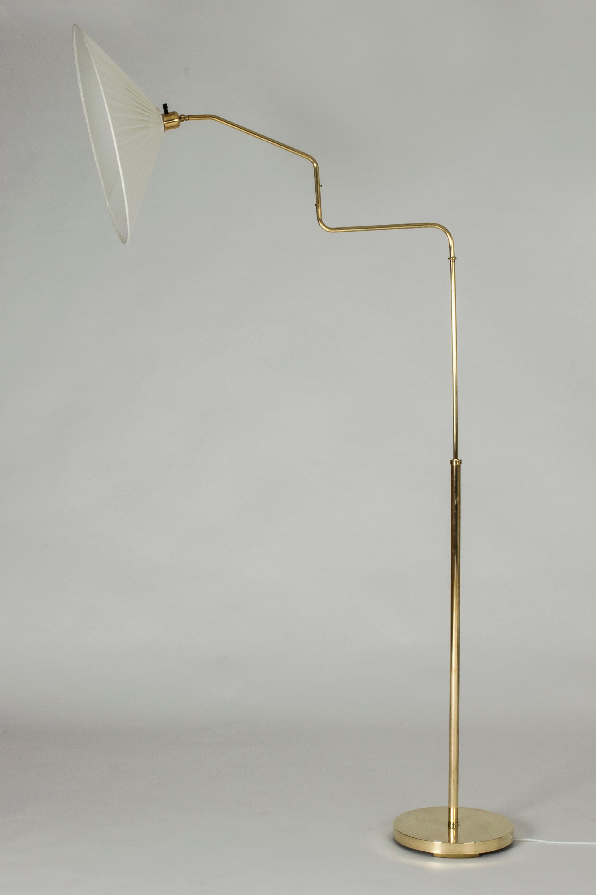 Swedish Modern Brass Floor Lamp In Good Condition In Stockholm, SE