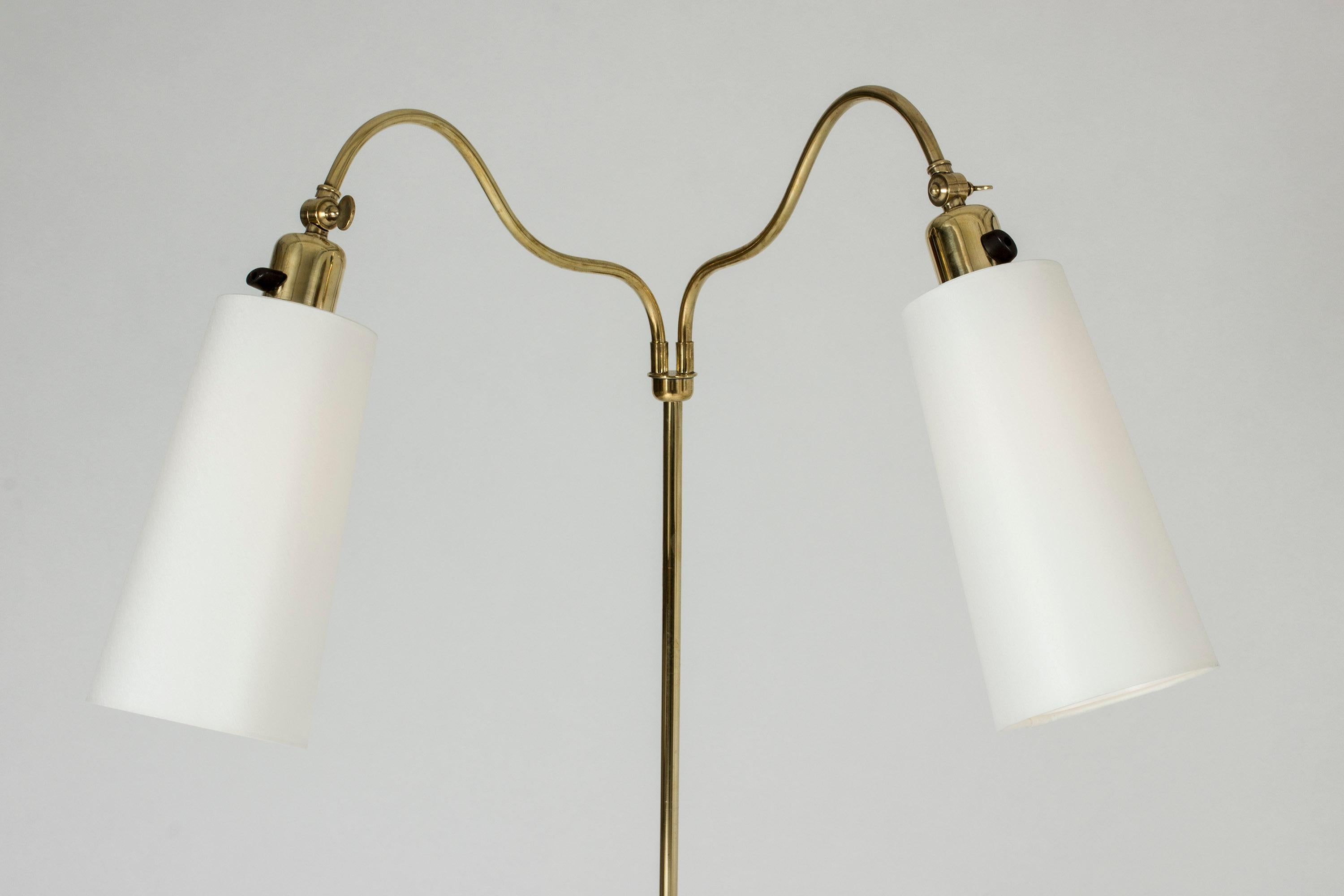 Swedish Modern Brass Floor Lamp For Sale 1