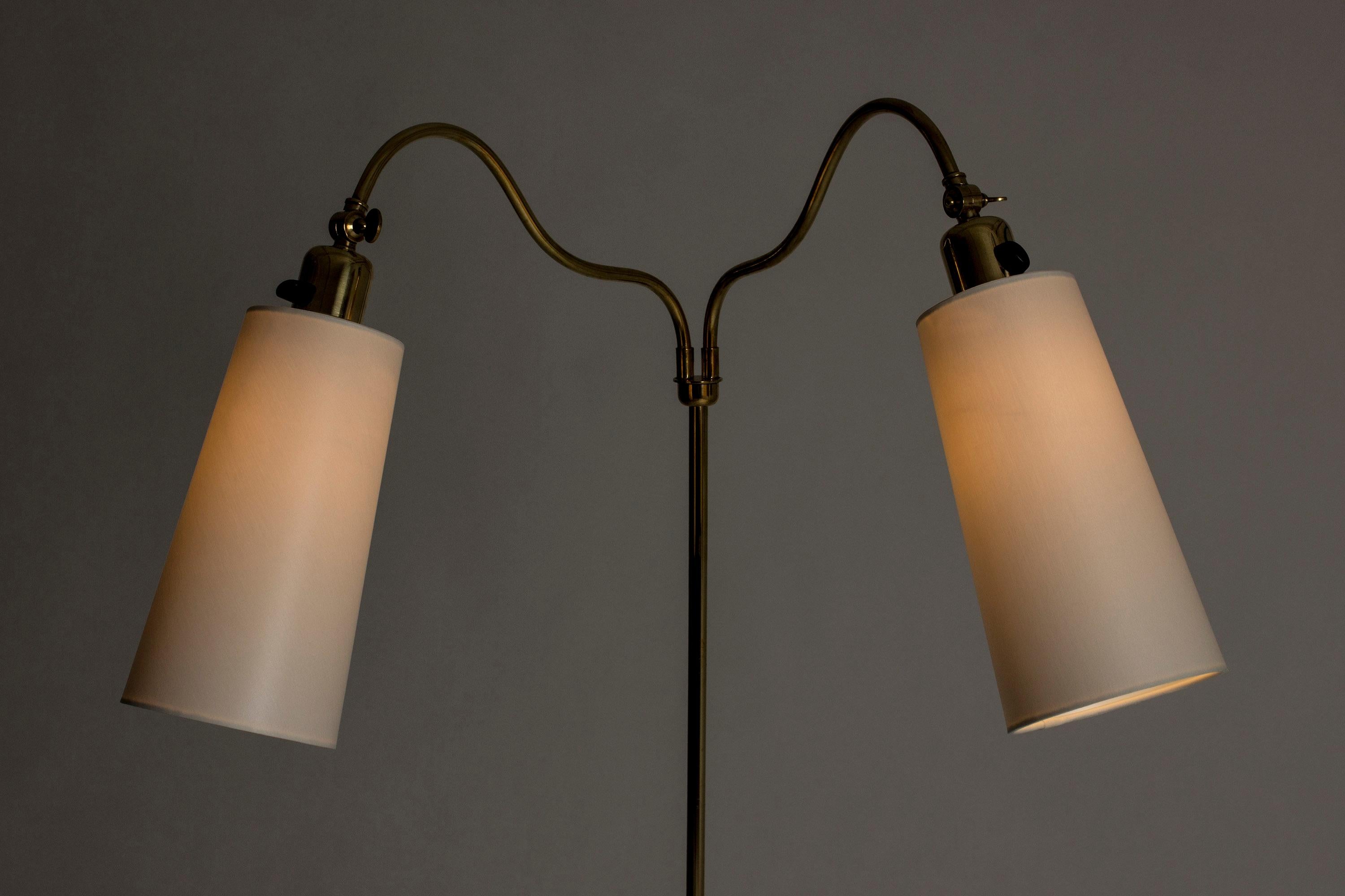 Swedish Modern Brass Floor Lamp For Sale 2