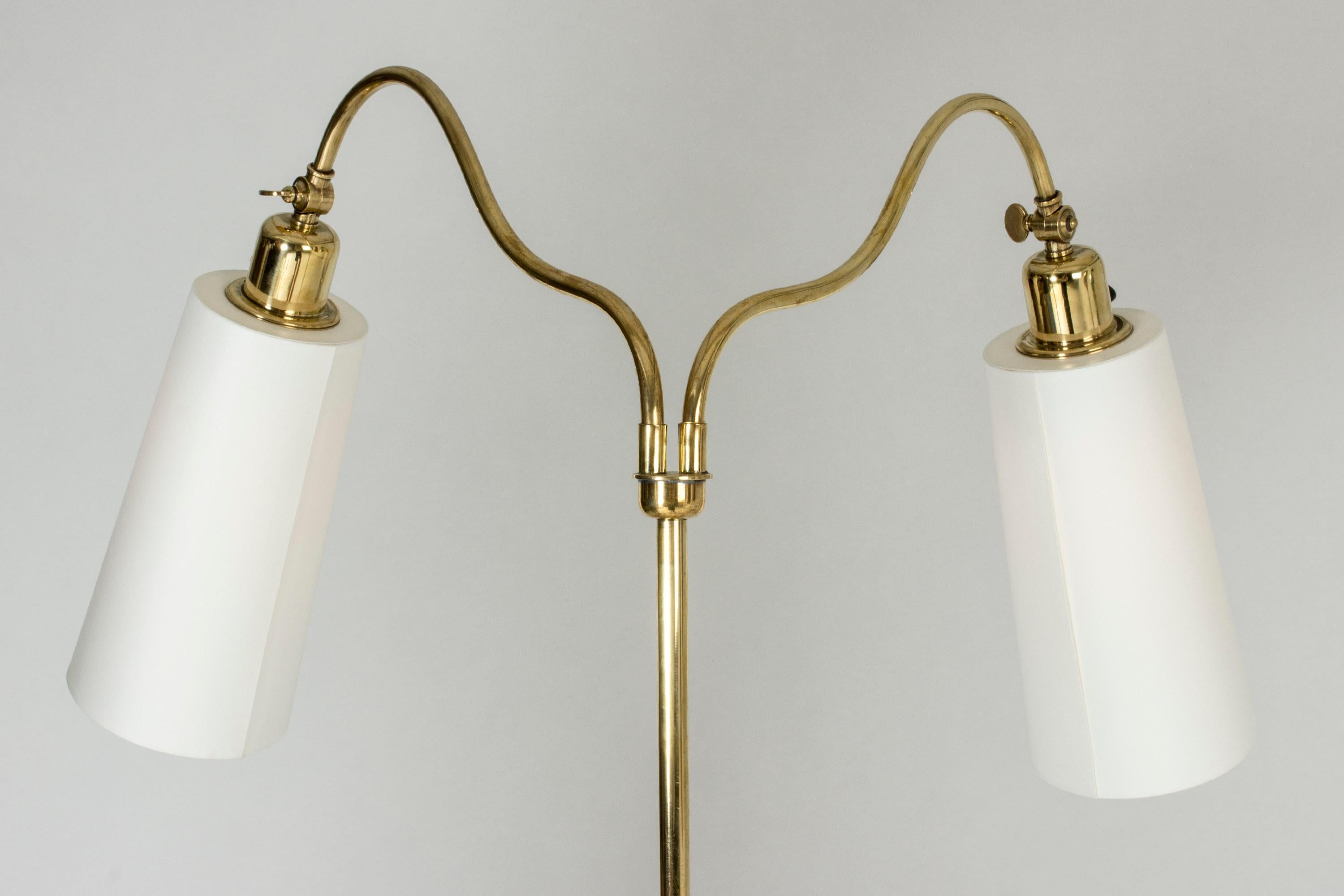 Swedish Modern Brass Floor Lamp For Sale 3