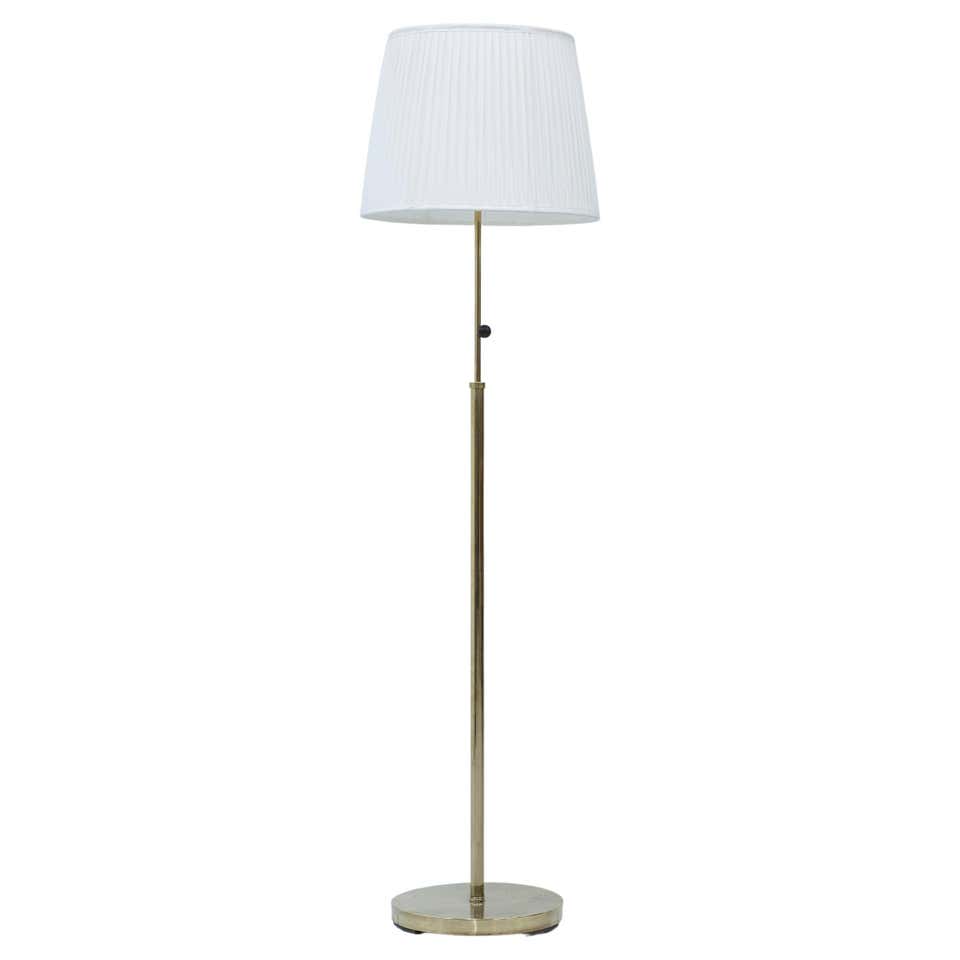 1940s Swedish Modern Floor Lamp in Brass by G. A. Berg For Sale at 1stDibs