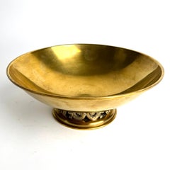 Swedish Modern Brass “Kunga-Skålen” by Carl-Einar Borgström, 1940s
