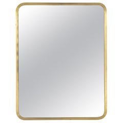 Swedish Modern, Brass Mirror by 'NK' Nordiska Kompaniet, Sweden, 1940s-1950s