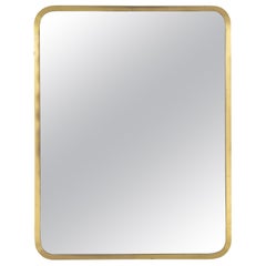 Swedish Modern, Brass Mirror by 'NK' Nordiska Kompaniet, Sweden, 1940s-1950s