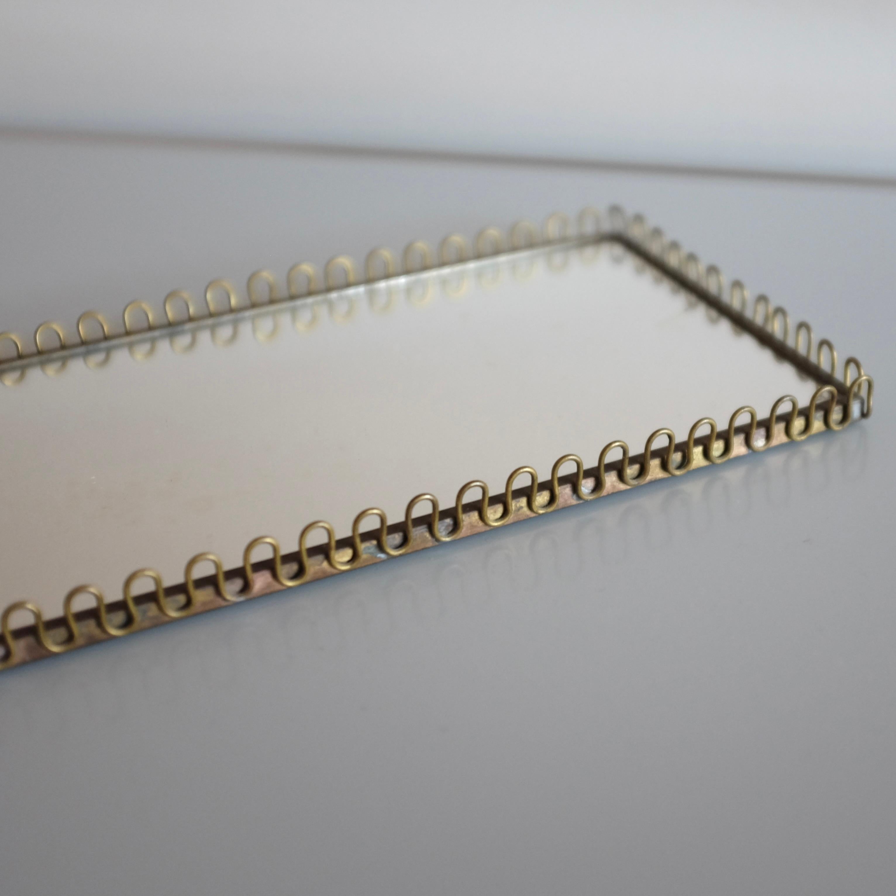 Scandinavian Modern Swedish Modern Brass Mirror tray