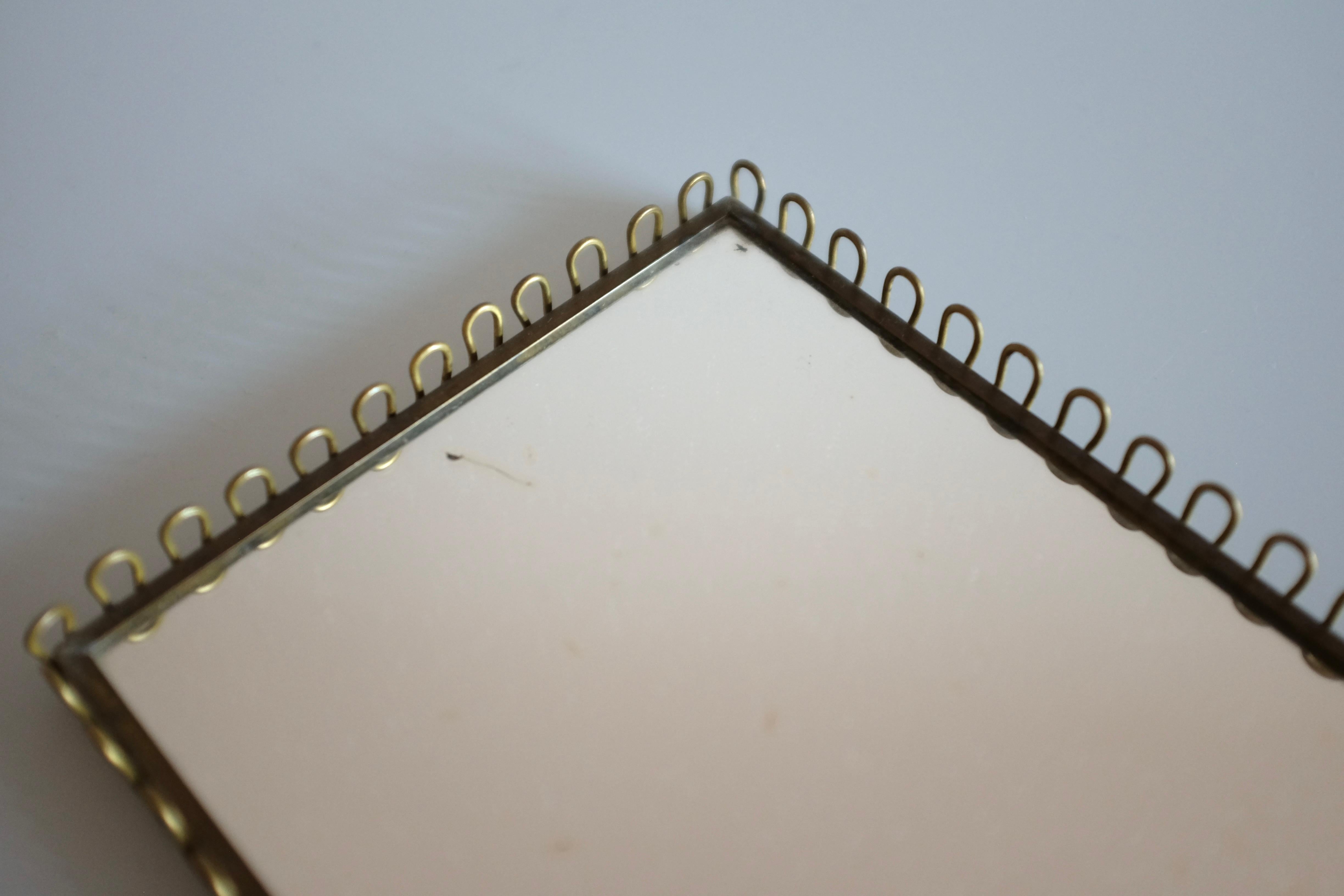 Swedish Modern Brass Mirror tray In Good Condition In New York, NY