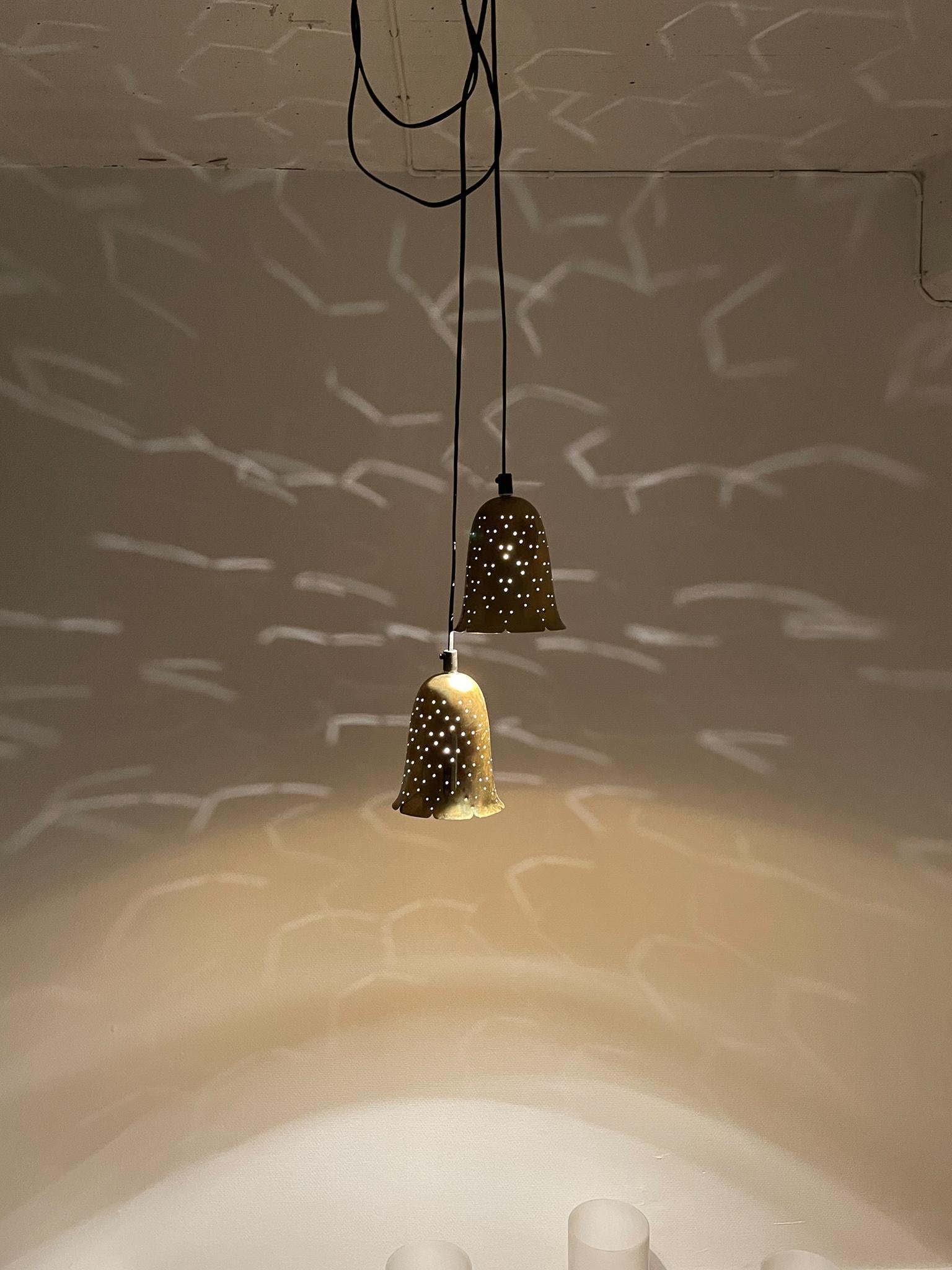 Swedish Modern Brass Pendant Lamps by Boréns 5
