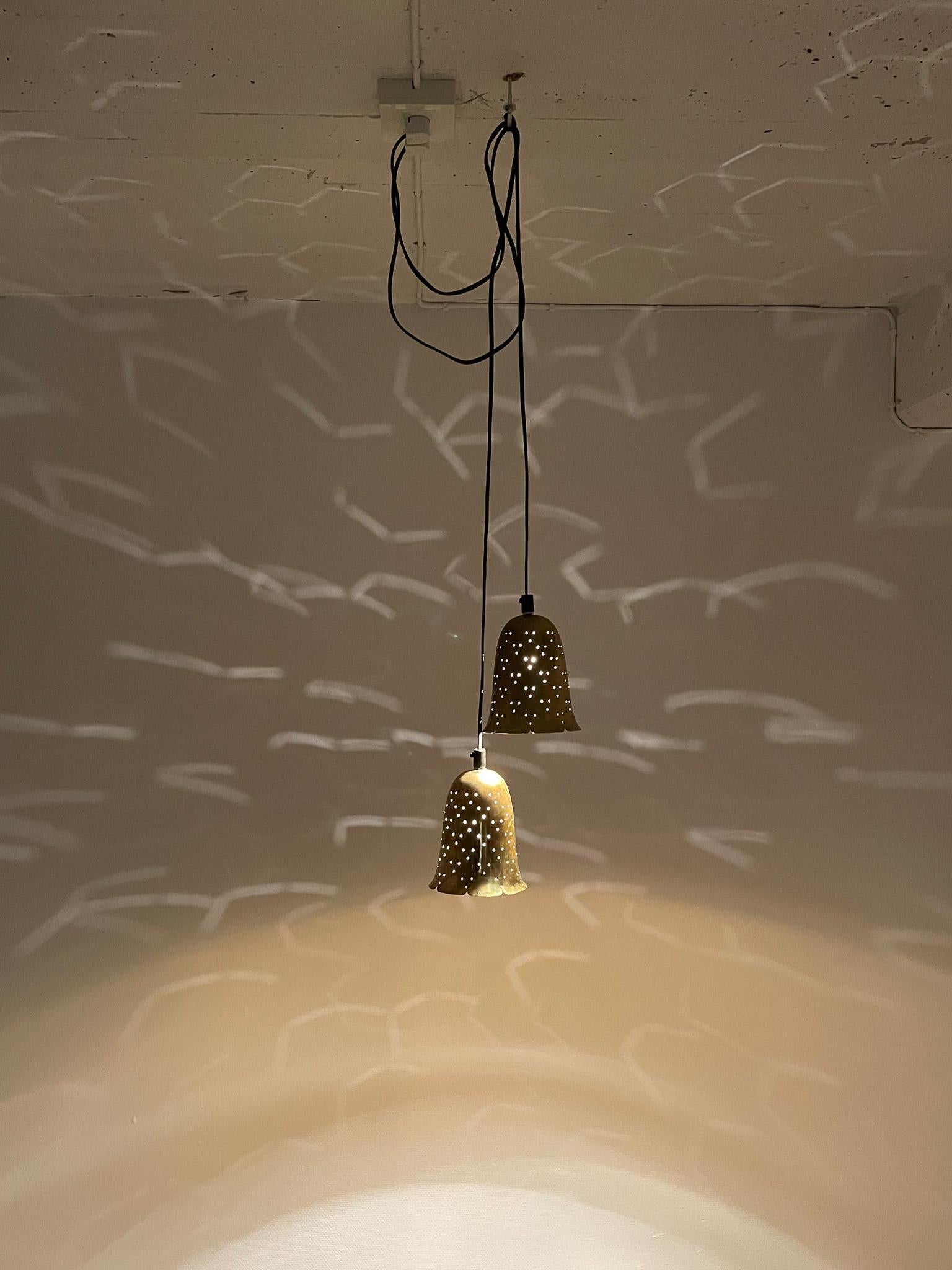 Swedish Modern Brass Pendant Lamps by Boréns 9