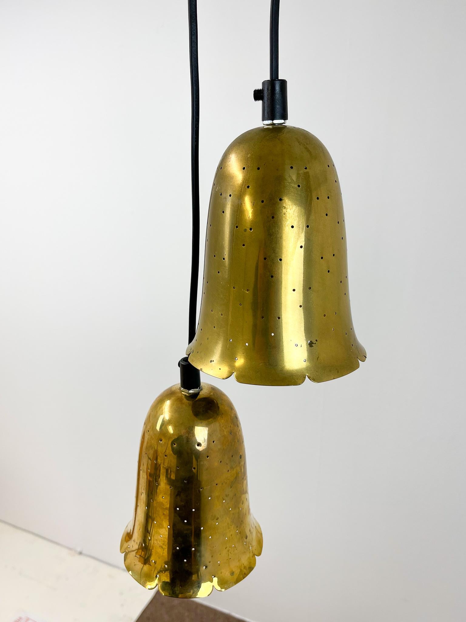 Scandinavian Modern Swedish Modern Brass Pendant Lamps by Boréns