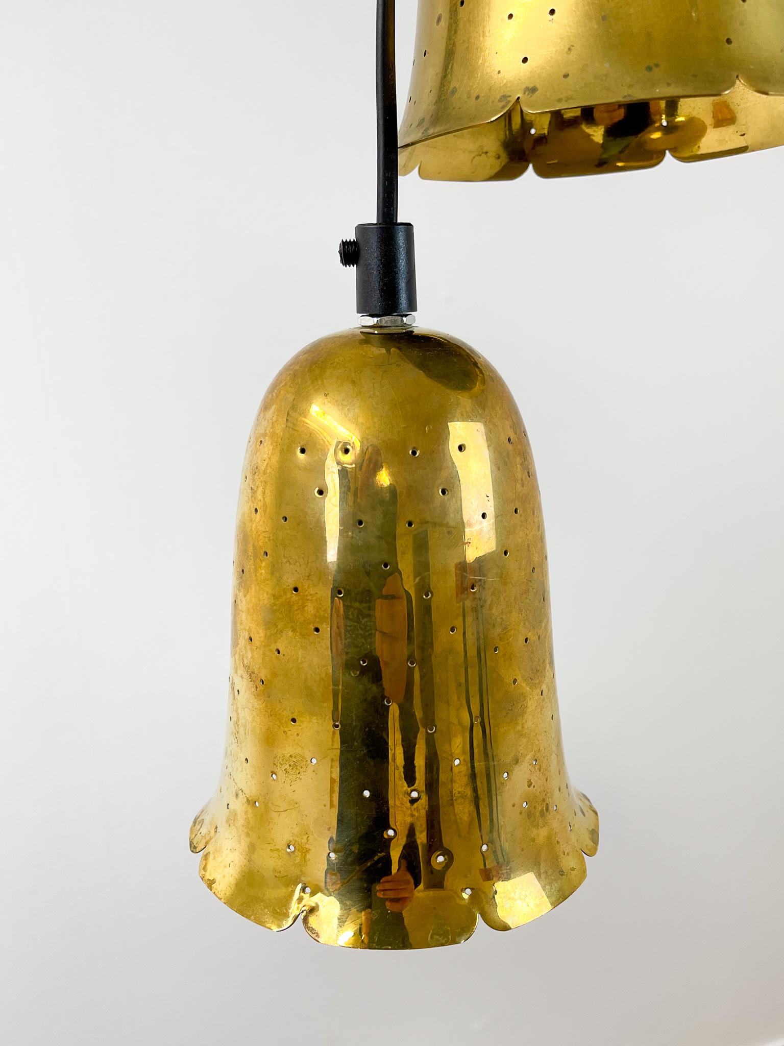 Swedish Modern Brass Pendant Lamps by Boréns In Good Condition In Hillringsberg, SE