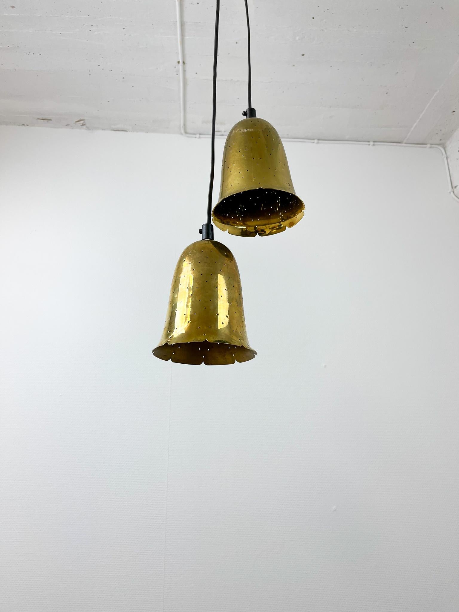Swedish Modern Brass Pendant Lamps by Boréns 3
