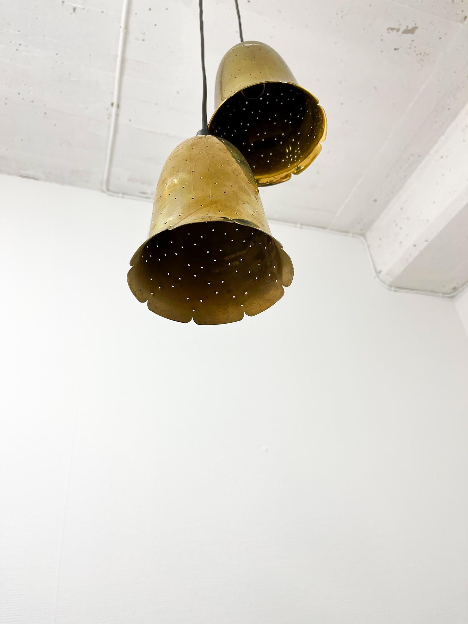 Swedish Modern Brass Pendant Lamps by Boréns 4