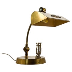 Moderne schwedische Klavierlampe aus Messing von Uppsala Armaturhantverk, 1940er Jahre