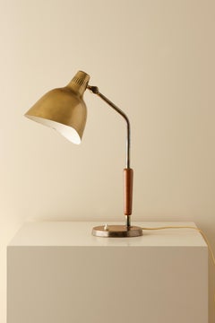 Swedish Modern Brass Table Lamp, 1950s