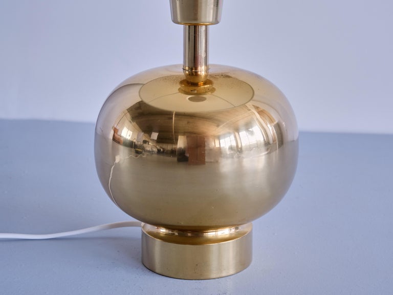 Swedish Modern Brass Table Lamp by Aneta Belysning, Växjö, Sweden, 1970s For Sale 6