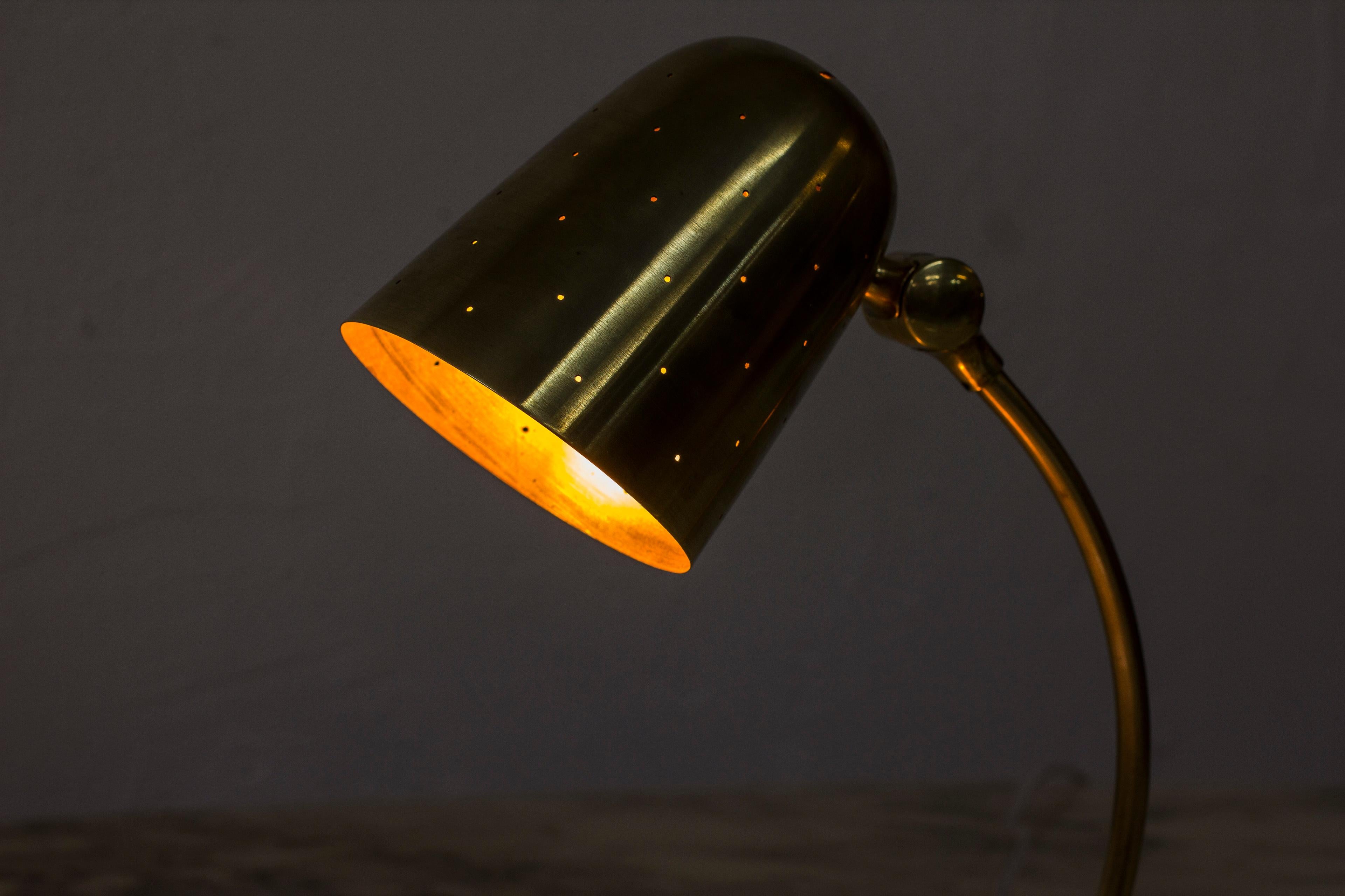 Swedish Modern Brass Table Lamp by Boréns, 1940s-1950s 4