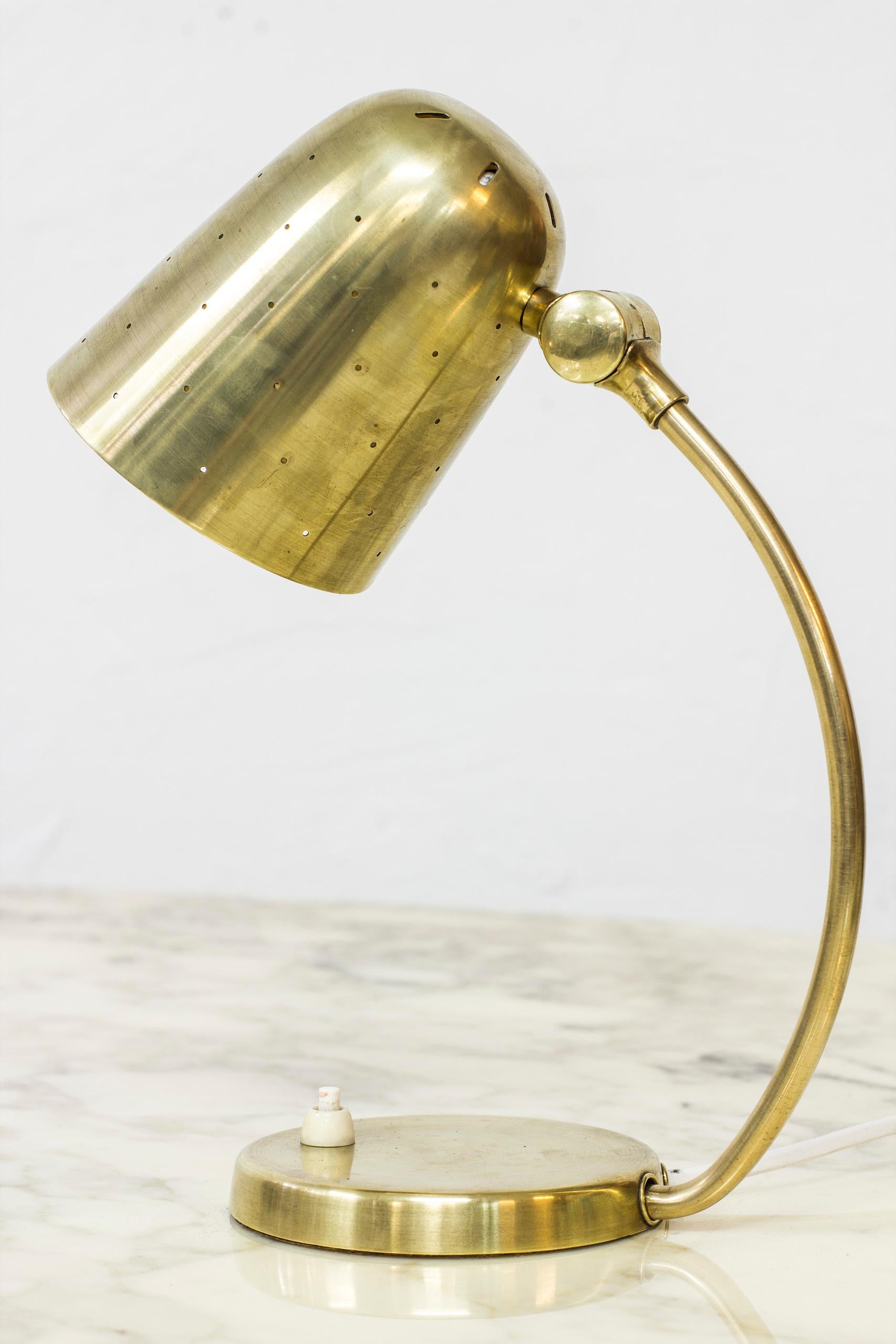 Scandinavian Modern Swedish Modern Brass Table Lamp by Boréns, 1940s-1950s