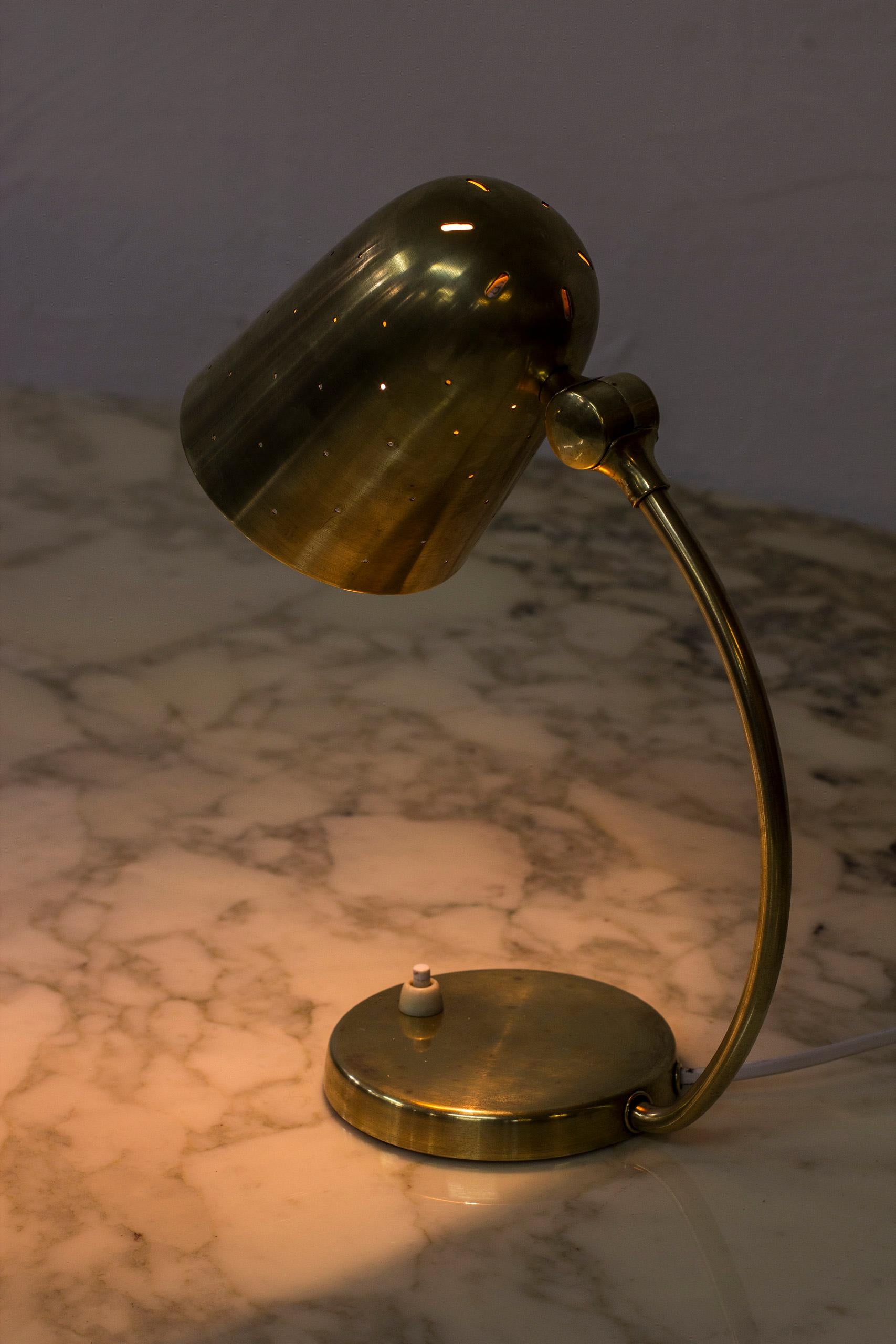 Swedish Modern Brass Table Lamp by Boréns, 1940s-1950s 1