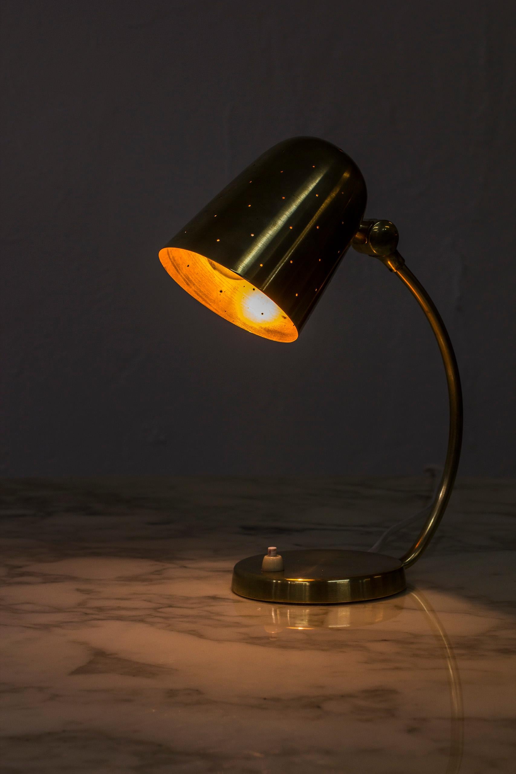 Swedish Modern Brass Table Lamp by Boréns, 1940s-1950s 3