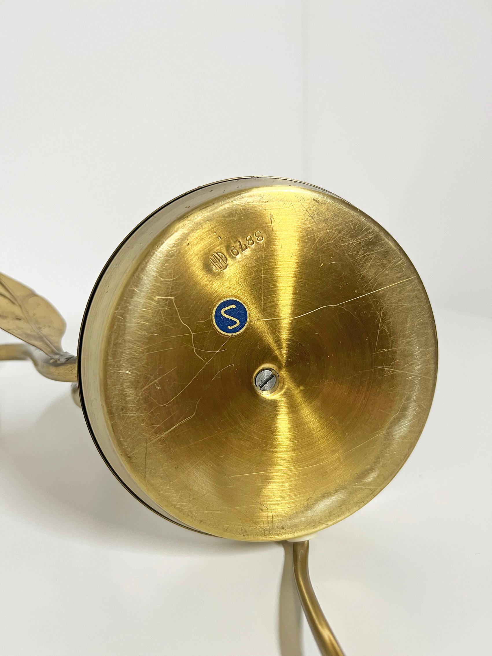 Swedish Modern Brass Table Lamp by Edvard Hagman, Ehab, 1950s For Sale 7