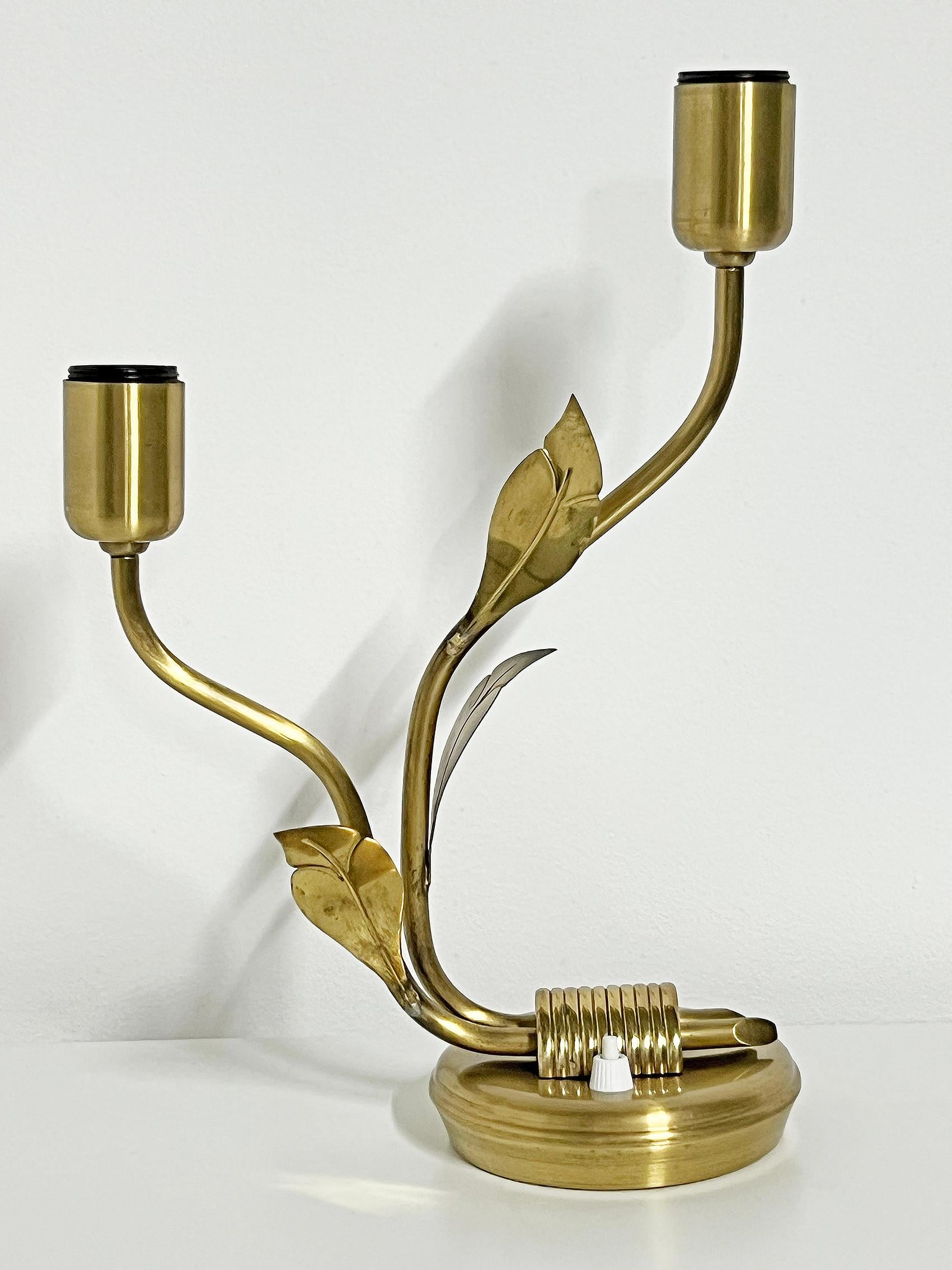 Swedish Modern Brass Table Lamp by Edvard Hagman, Ehab, 1950s For Sale 2