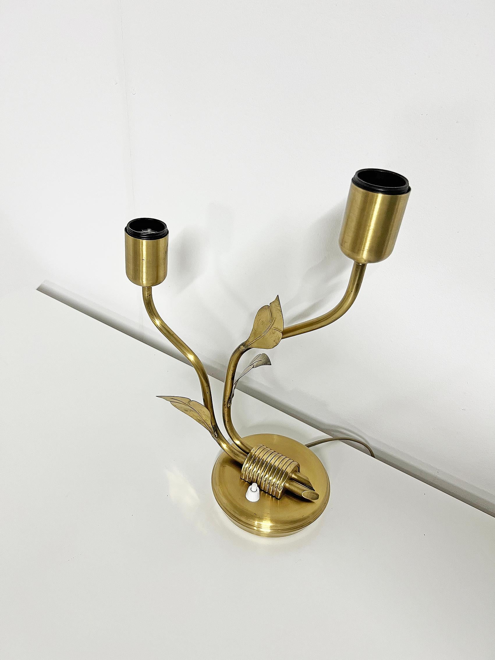 Swedish Modern Brass Table Lamp by Edvard Hagman, Ehab, 1950s For Sale 3