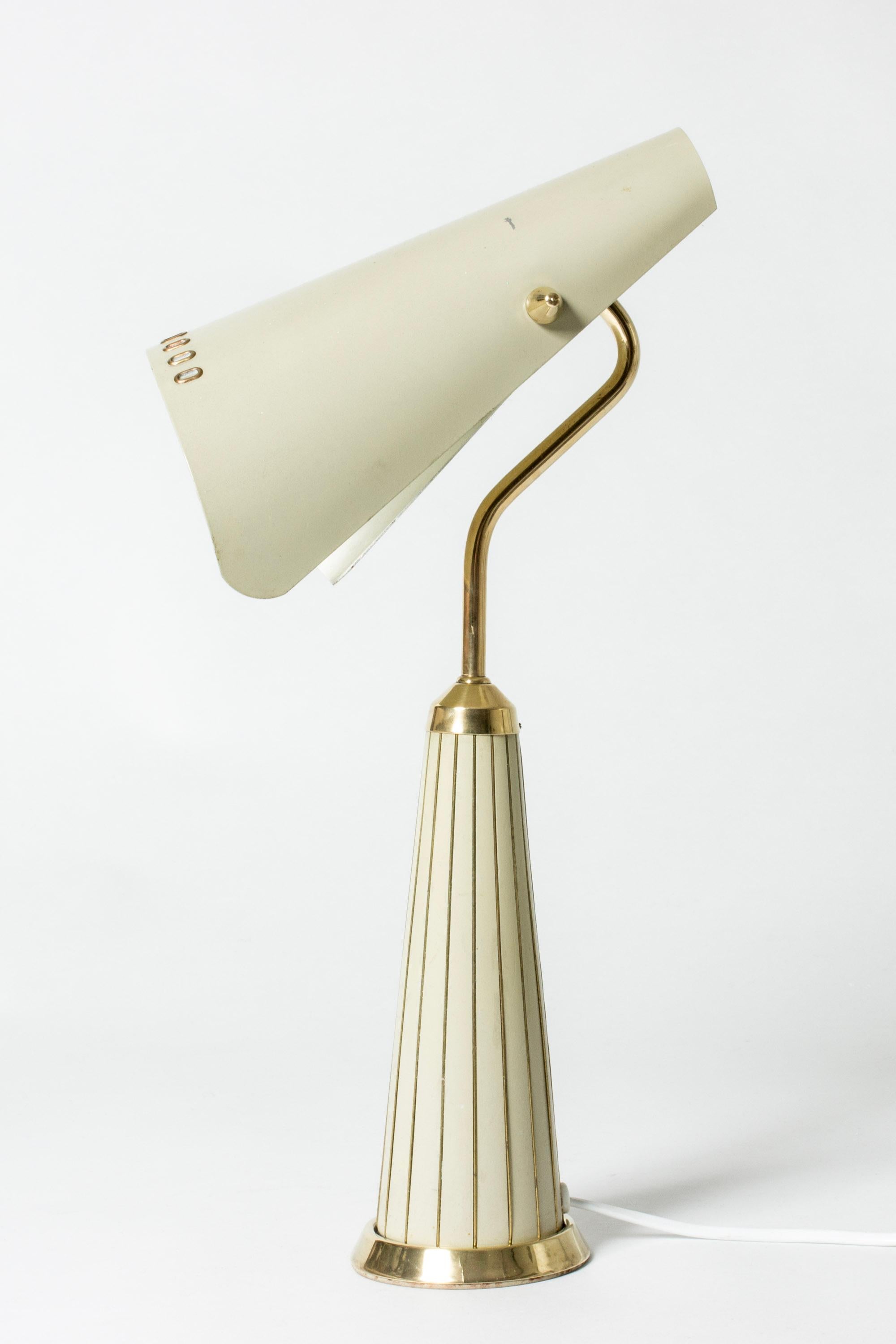 Scandinavian Modern Swedish Modern Brass Table Lamp from Fåglavik, Sweden, 1950s For Sale