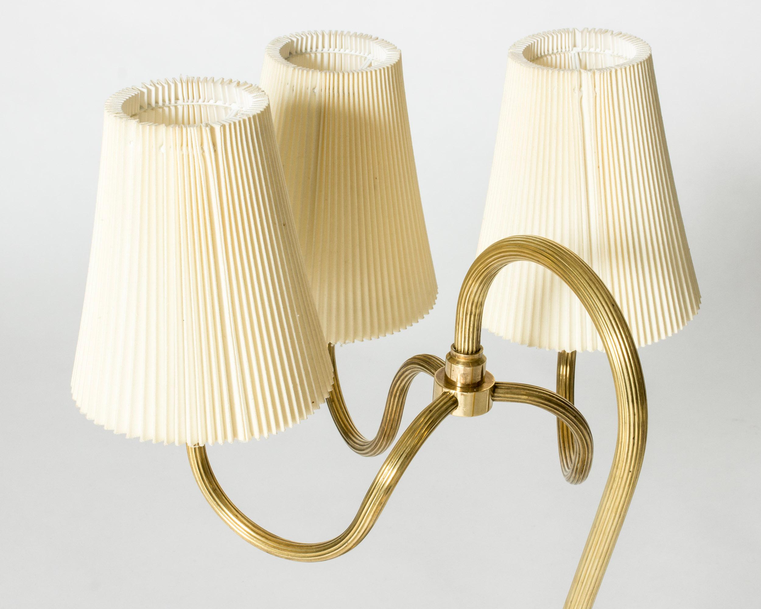 Swedish Modern Brass Table Lamp, Sweden, 1940s In Good Condition In Stockholm, SE