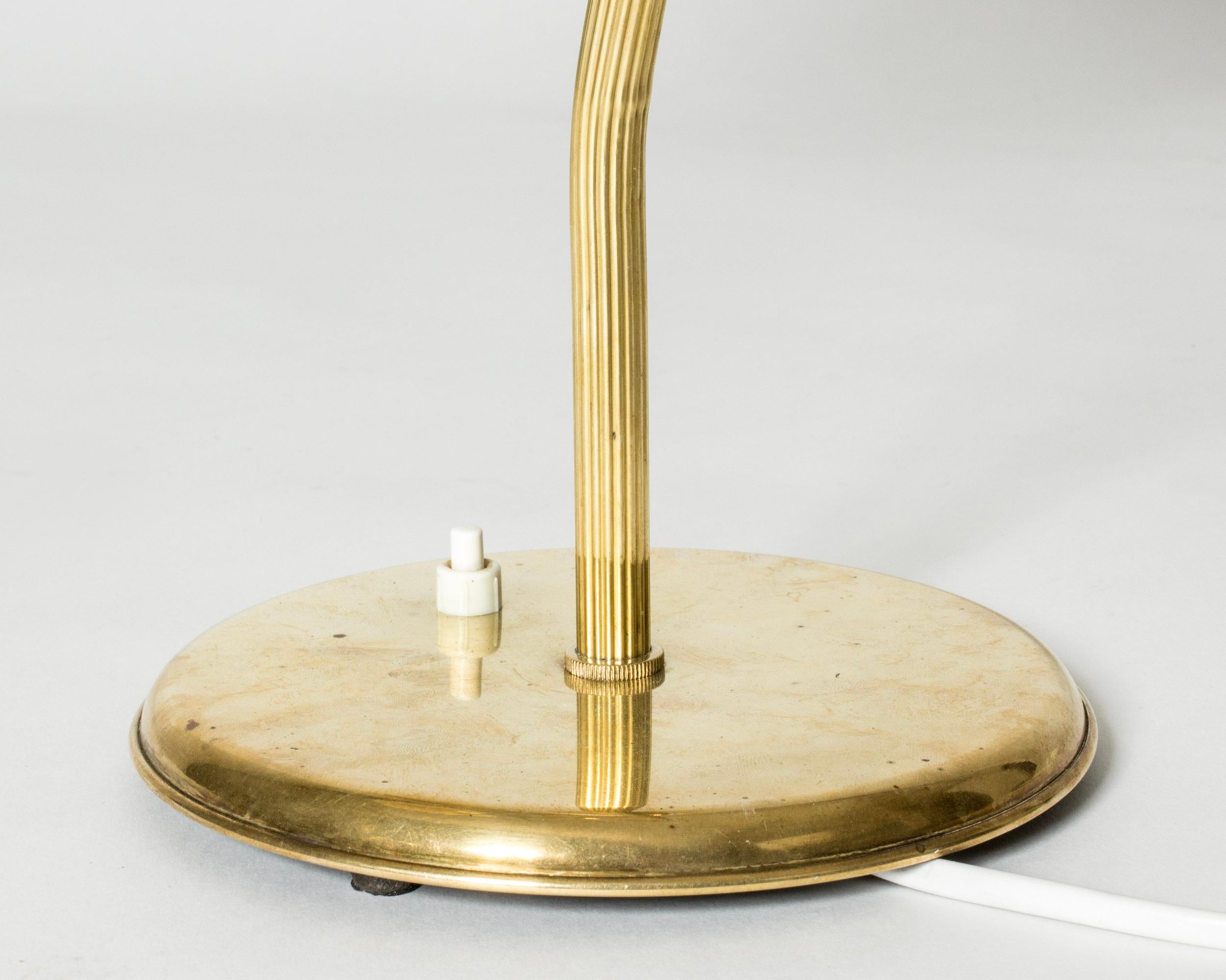 Mid-20th Century Swedish Modern Brass Table Lamp, Sweden, 1940s