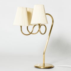 Swedish Modern Brass Table Lamp, Sweden, 1940s
