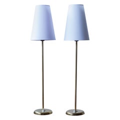 Swedish modern brass table lamps by Harald Elof Notini, Böhlmarks 1950s