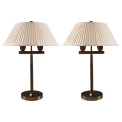 Swedish Modern Brass Table Lamps