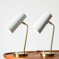 Schwedische moderne Tisch- oder Schreibtischlampen aus Messing von Böhlmarks, Schweden, 1950er Jahre