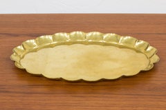 Swedish modern brass tray by Lars Holmström, Sweden, 1940s